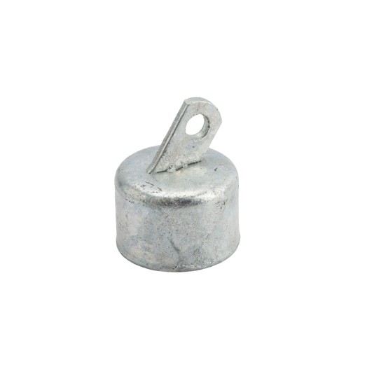 Chain Link 2 1/2" [2 3/8" OD] Offset Rail End Cup - End Rail (Pressed Steel)