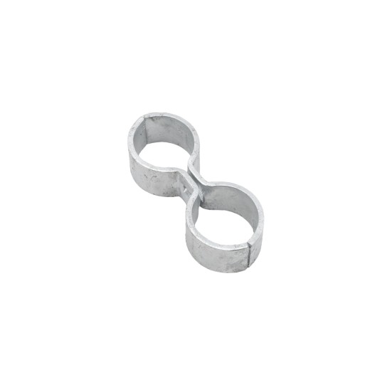 Chain Link 2" [1 7/8" OD] x 2" [1 7/8" OD] Panel Clamp - Saddle Clamp, Kennel Clamp (Galvanized Steel)