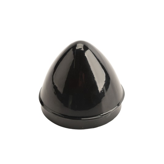 Chain Link 3" Black Die-Cast Aluminum External Acorn Post Cap (Fits 2 7/8" OD) Chain Link Acorn Pipe Post Cap