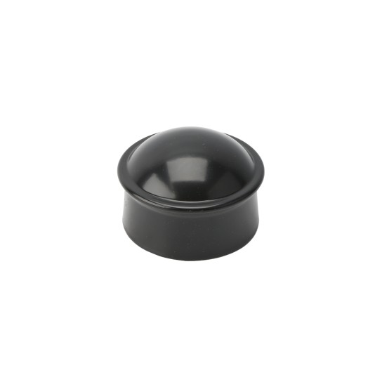 Chain Link Fence 2 1/2" [2 3/8" OD] Powder-Coated Black Round Dome External Fence Post Cap (Pressed Steel)