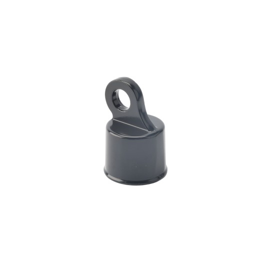 Chain Link 1 3/8" Black Offset Rail End Cup - End Rail (Aluminum) (Rail End Cups Caps-BG)