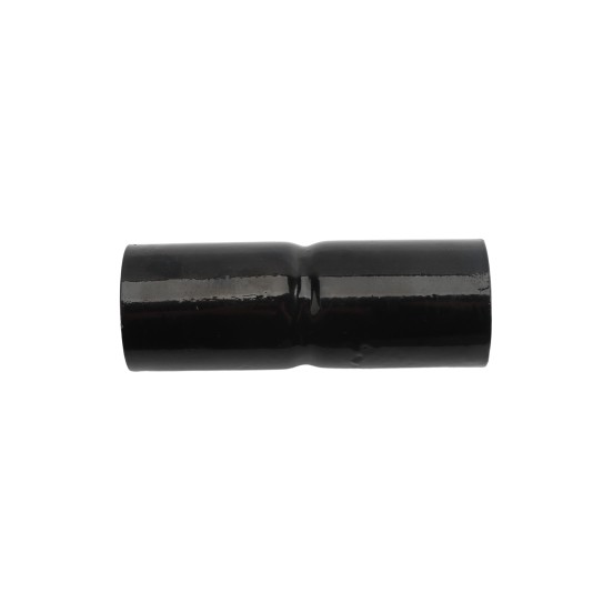 Chain Link 2"[1 7/8" OD] x 6" Black Top Rail Fence Sleeve (Powder Coated Black Hot Dip Galvanized Steel)
