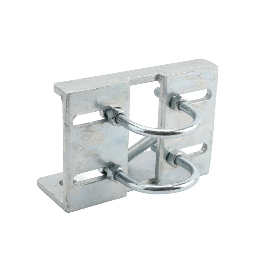 Chain Link 3" [2 7/8" OD] Round Heavy-Duty Truck Bracket For Sliding Gates - Trolley Hanger Bracket (Galvanized Pressed Steel) - TB3R (Default)