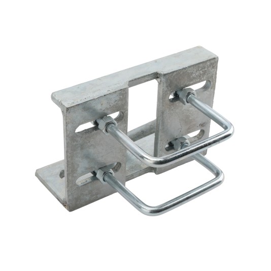 Chain Link 4" Square Truck Bracket For Sliding Gates - Trolley Hanger Bracket (Galvanized Steel) (Other)