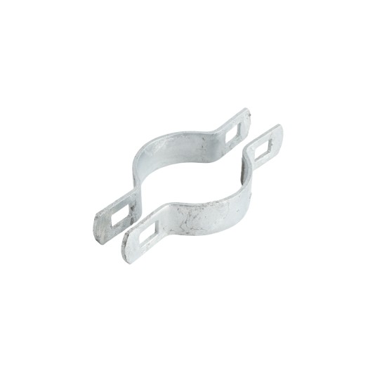 Chain Link 2" (1 7/8" OD) Two-Way Brace Band - 180 Degree Rail End Band (Galvanized Steel)