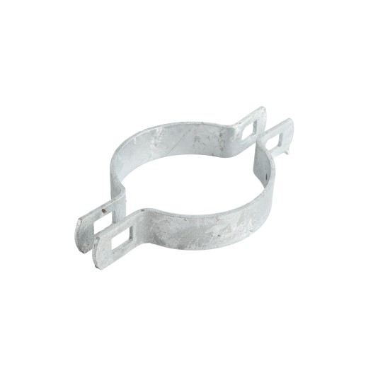 Chain Link 3" (2 7/8" OD) Two-Way Brace Band - 180 Degree Rail End Band (Galvanized Steel)