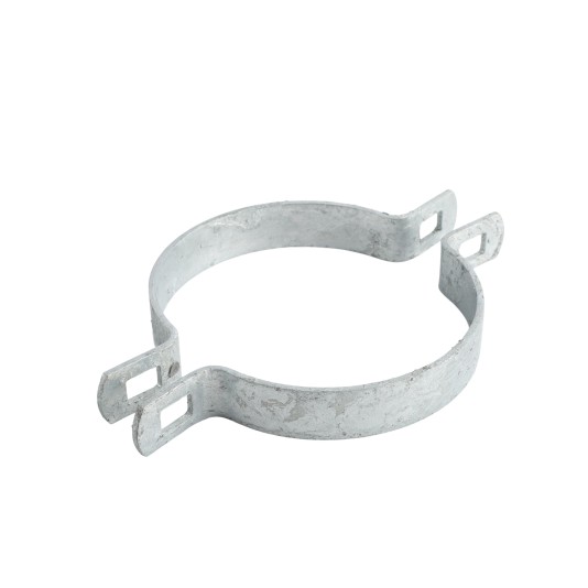 Chain Link 4" Two-Way Brace Band - 180 Degree Rail End Band (Galvanized Steel)