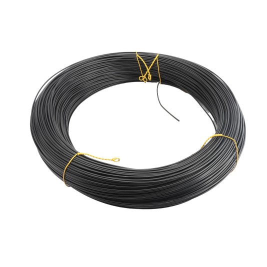 Chain Link Fence Black Utility Tension Wire [9 Gauge] (Vinyl Coated Steel Utility Wire) - 1,200' Long, 50 lbs