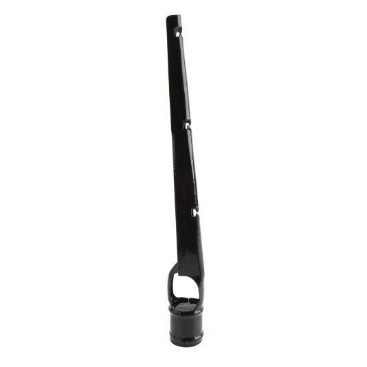 Chain Link 2" [1 7/8" OD] x 1 5/8" Black 3-Strand Vertical Barb Wire Arm - Line Post Barb Arm (Pressed Steel) (Arm)