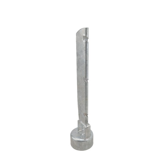 Chain Link 3 1/2" x 1 5/8" Heavy Vertical Straight 3-Strand Barb Wire Arm - Line Post Barb Arm (Galvanized Steel)