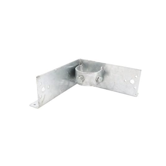 Chain Link 1 5/8" x 6" Wooden Fence to Post Corner Adapter (Galvanized Pressed Steel)