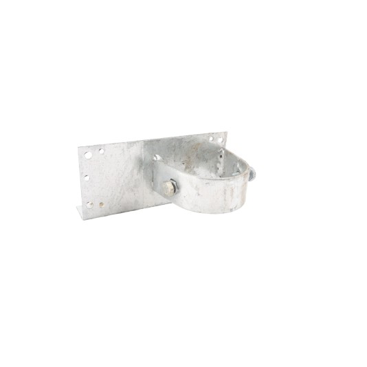 Chain Link 2 1/2" [2 3/8" OD] x 6" Wooden Fence to Post End Adapter (Galvanized Pressed Steel)