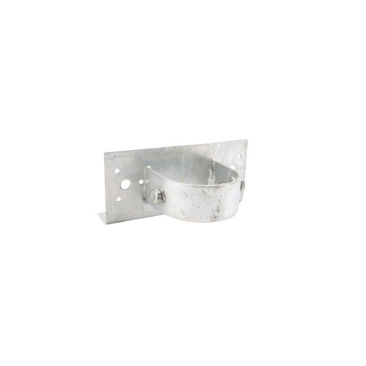 Chain Link 2 1/2" [2 3/8" OD] x 6" Wooden Fence to Post Line Adapter (Galvanized Pressed Steel)