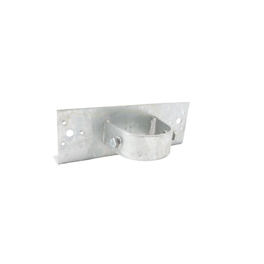 Chain Link 2 1/2" [2 3/8" OD] x 8" Wooden Fence to Post Line Adapter (Galvanized Pressed Steel)