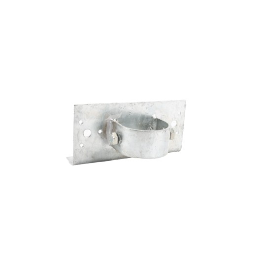 Chain Link 2" [1 7/8" OD] x 6" Wooden Fence to Post Line Adapter (Galvanized Pressed Steel)