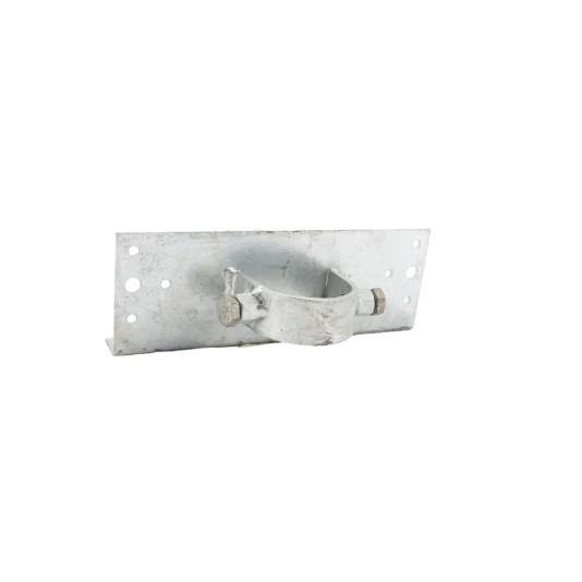 Chain Link 2" [1 7/8" OD] x 8" Wooden Fence to Post Line Adapter (Galvanized Pressed Steel)