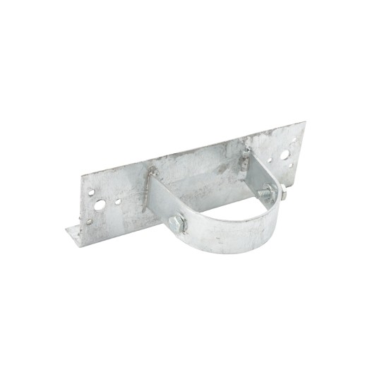 Chain Link 3" [2 7/8" OD] x 8" Wooden Fence to Post Line Adapter (Galvanized Pressed Steel)