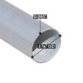 Chain Link 4' Long x 1 3/8" Round Residential Fence Pipe Tubing [0.065" Wall] (Single Piece)- (Galvanized Steel)