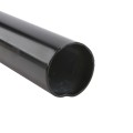 Chain Link Black 6' Long x 2" [1.90" OD] Round Residential Fence Galvanized Steel Pipe Tubing [0.065" Wall] (Single Piece) - (Black Powder-Coated Steel)
