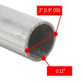 Chain Link 6' 6" Long x 2" [1.90" OD / 1 7/8" OD] Round SS40 Industrial Fence Pipe Tubing [0.120" Wall] (Single Piece)- (Galvanized Steel)