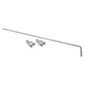Chain Link Fence 36" Drop Rod Kit With Pair of 1 3/8" Gate Frame Hinges and Mounting Hardware