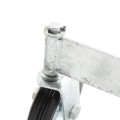 Chain Link Fence 360 Degree Swivel Swing Gate Wheel (6" Solid Rubber Wheel) for 1 5/8" Gate Frame