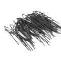 Chain Link 6 1/2" Long Black Fence Ties [100 Quantity] for 2" [1 7/8" OD] Posts - Fence Ties (Aluminum)