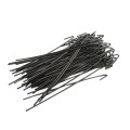 Chain Link 9 1/2" Long for 3" [2 7/8" OD] Posts x 8 Gauge (9 Gauge Core) Hook Black Fence Ties [100 Pack] - (Vinyl Coated)