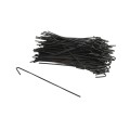 Chain Link 9 1/2" Long for 3" [2 7/8" OD] Posts x 8 Gauge (9 Gauge Core) Hook Black Fence Ties [100 Pack] - (Vinyl Coated)