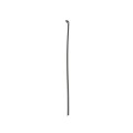 Chain Link 12" Long for 4" [4" OD] Posts x 8 Gauge (9 Gauge Core) Hook Black Fence Ties [100 Pack] - (Vinyl Coated)