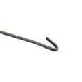 Chain Link 12" Long for 4" [4" OD] Posts x 8 Gauge (9 Gauge Core) Hook Black Fence Ties [100 Pack] - (Vinyl Coated)
