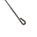 Chain Link 12" Long for 4" [4" OD] Posts x 8 Gauge (9 Gauge Core) Hook Black Fence Ties [100 Pack] - (Vinyl Coated)