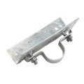 Rackable Chain Link 1 5/8" [1 5/8" OD] x 6" Adjustable Wooden Fence to Post Line Adapter (Galvanized Pressed Steel) (Adapter)