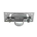 Rackable Chain Link 1 5/8" [1 5/8" OD] x 6" Adjustable Wooden Fence to Post Line Adapter (Galvanized Pressed Steel) (Adapter)