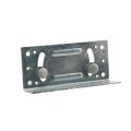 Rackable Chain Link 1 5/8" [1 5/8" OD] x 6" Adjustable Wooden Fence to Post Line Adapter (Galvanized Pressed Steel) (Adapter)
