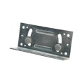 Rackable Chain Link 1 5/8" [1 5/8" OD] x 6" Adjustable Wooden Fence to Post Line Adapter (Galvanized Pressed Steel) (Adapter)