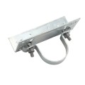 Rackable Chain Link 2 1/2" [2 3/8" OD] x 6" Adjustable Wooden Fence to Post Line Adapter (Galvanized Pressed Steel) (Adapter)