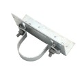 Rackable Chain Link 2 1/2" [2 3/8" OD] x 6" Adjustable Wooden Fence to Post Line Adapter (Galvanized Pressed Steel) (Adapter)