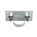 Rackable Chain Link 2 1/2" [2 3/8" OD] x 6" Adjustable Wooden Fence to Post Line Adapter (Galvanized Pressed Steel) (Adapter)