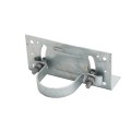 Rackable Chain Link 2 1/2" [2 3/8" OD] x 6" Adjustable Wooden Fence to Post Line Adapter (Galvanized Pressed Steel) (Adapter)