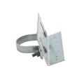 Rackable Chain Link 2 1/2" [2 3/8" OD] x 6" Adjustable Wooden Fence to Post Line Adapter (Galvanized Pressed Steel) (Adapter)
