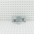 Rackable Chain Link 2 1/2" [2 3/8" OD] x 6" Adjustable Wooden Fence to Post Line Adapter (Galvanized Pressed Steel) (Adapter)