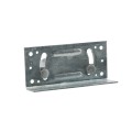 Rackable Chain Link 2 1/2" [2 3/8" OD] x 6" Adjustable Wooden Fence to Post Line Adapter (Galvanized Pressed Steel) (Adapter)