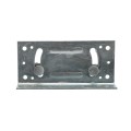 Rackable Chain Link 2 1/2" [2 3/8" OD] x 6" Adjustable Wooden Fence to Post Line Adapter (Galvanized Pressed Steel) (Adapter)