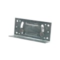 Rackable Chain Link 2 1/2" [2 3/8" OD] x 6" Adjustable Wooden Fence to Post Line Adapter (Galvanized Pressed Steel) (Adapter)