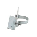 Rackable Chain Link 2 1/2" [2 3/8" OD] x 6" Adjustable Wooden Fence to Post Line Adapter (Galvanized Pressed Steel) (Adapter)
