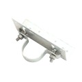 Rackable Chain Link 2" [1 7/8" OD] x 6" Adjustable Wooden Fence to Post Line Adapter (Galvanized Pressed Steel) (Adapter)
