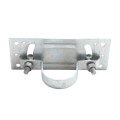 Rackable Chain Link 2" [1 7/8" OD] x 6" Adjustable Wooden Fence to Post Line Adapter (Galvanized Pressed Steel) (Adapter)