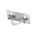 Rackable Chain Link 2" [1 7/8" OD] x 6" Adjustable Wooden Fence to Post Line Adapter (Galvanized Pressed Steel) (Adapter)