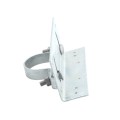 Rackable Chain Link 2" [1 7/8" OD] x 6" Adjustable Wooden Fence to Post Line Adapter (Galvanized Pressed Steel) (Adapter)